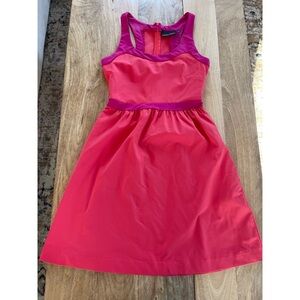 Cynthia Rowley coral hot pink sleeveless dress with a fit-and-flare Coastal